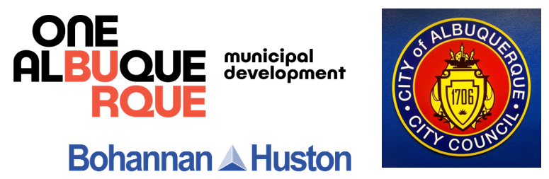 OneABQ, ABQ City Council, and BHI Logos